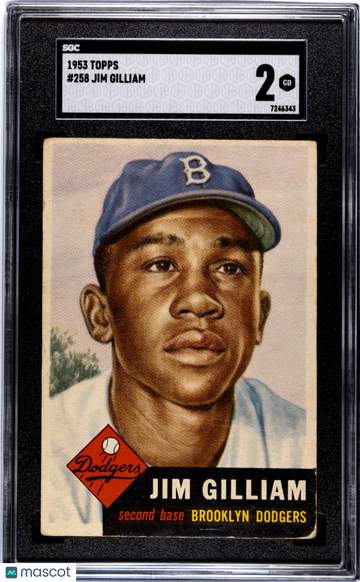 1953 Topps Jim Gilliam #258 SGC 2