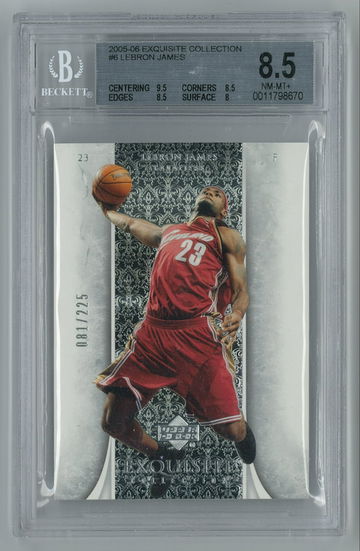 LeBron James 2005 Exquisite Collection #6 Serial #/225 - BGS 8.5
