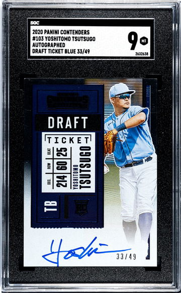 2020 Panini Contenders #103 Yoshitomo Tsutsugo Draft Ticket /49 SGC 9