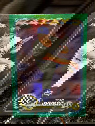 2024 Topps Chrome RYAN PEPIOT True Green Refractor #/99 Tampa Bay Rays