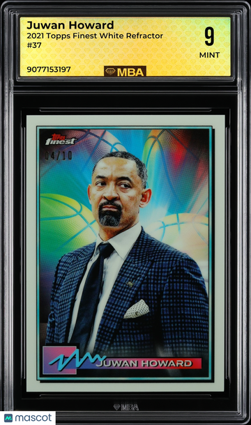 2021 Topps Finest Juwan Howard #37 White Refractor /10 MBA 9