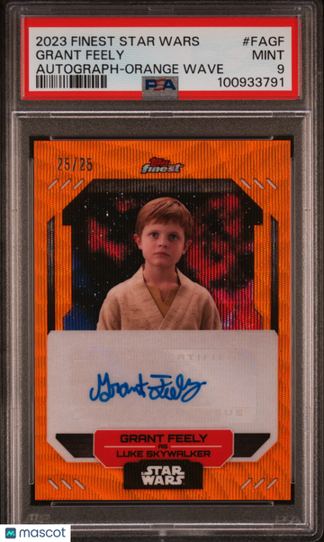 2023 Topps Finest Star Wars Finest Autographs Grant Feely #FAGF PSA 9