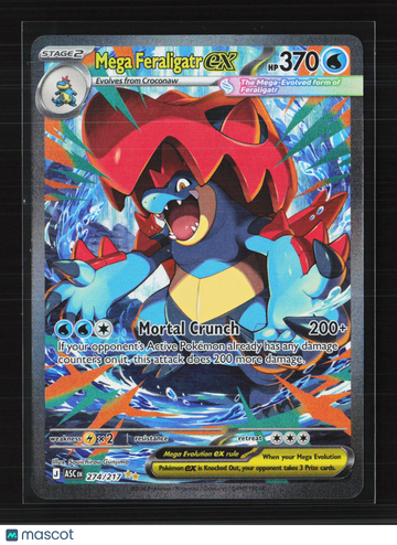 2026 Mega Evolution – Ascended Heroes Mega Feraligatr EX Etched Secret Rare SAR #274/217