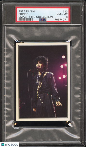 1985 Panini Smash Hits Collection Prince #13 PSA 8