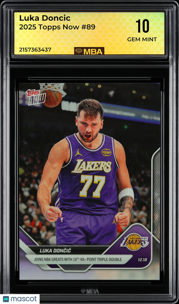 2025 Topps Now Luka Doncic #89 MBA 10