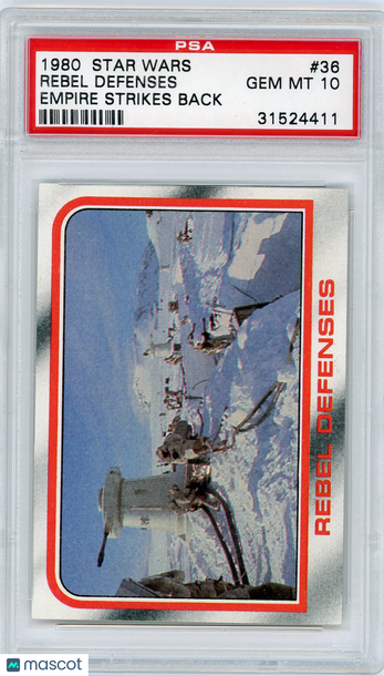 1980 Star Wars Empire Strikes Back Rebel Defenses #36 PSA 10