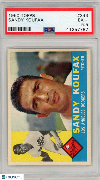 1960 Topps Sandy Koufax #343 PSA 5.5