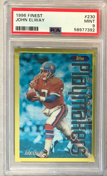 John Elway 1996 Topps Finest Gold #230 (Rare) - PSA 9 MINT - Denver Broncos