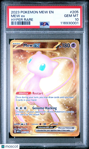 2023 Pokemon Mew EN-151 Mew EX Hyper Rare PSA 10 #205