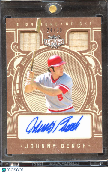 2025 Leaf Lumber Signature Sticks Johnny Bench #SS-JB1 /30 Memorabilia Game-used bat