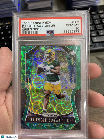 2019 Panini Prizm Darnell Savage JR. #383 Green Scope PSA 10