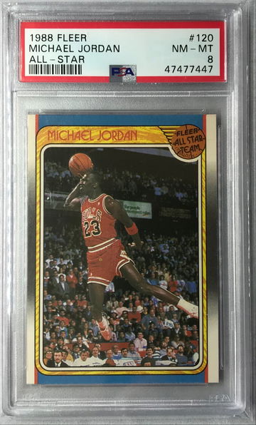 Michael Jordan 1988 Fleer All-Star #120 - PSA 8