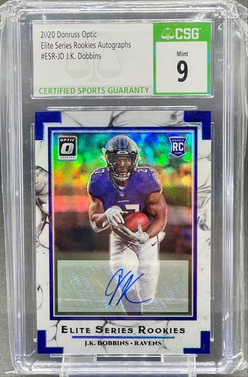ROOKIE 2020 Donruss Optic Autographs AUTO RC JK Dobbins /25 MINT 9