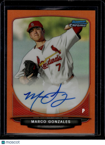 2014 Bowman Chrome Marco Gonzales #BCA-MG Orange Refractor /25