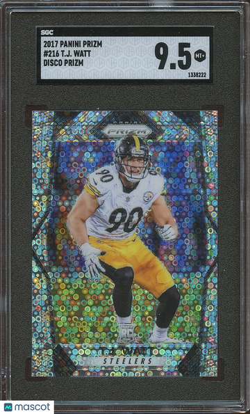 2017 Panini Prizm TJ Watt T.J. Watt #216 Disco Prizm Rookie SGC 9.5