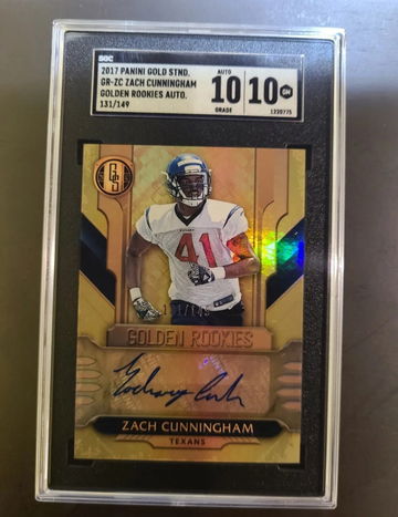 Zach Cunningham 2017 Panini Gold Stnd. Golden Rookie Auto /149 SGC 10 Gem