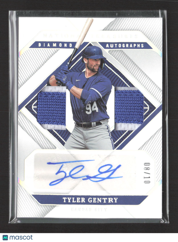 2023 Panini National Treasures Baseball Tyler Gentry #DDA-TG /10 Dual Patch Memorabilia