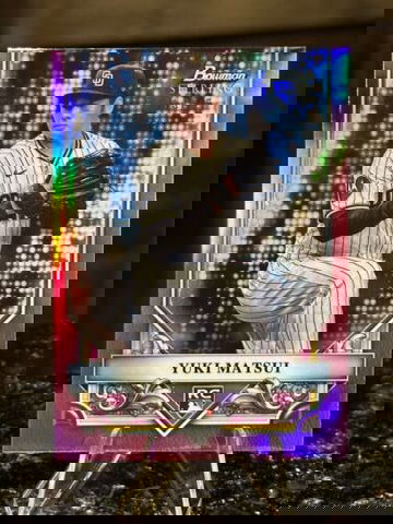 2024 Bowman Sterling YUKI MATSUI RC Pink Refractor #/75 🔥🔥🔥 San Diego Padres