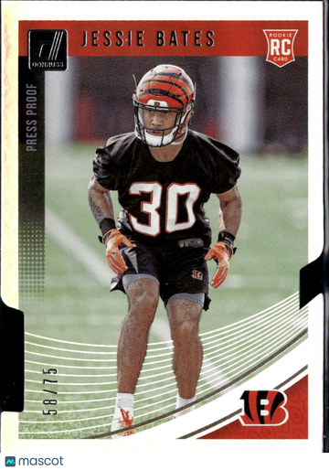 2018 Panini Donruss Jessie Bates #372 Press Proof Red /75 RC