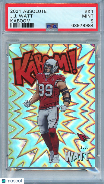 2021 Panini Absolute J.J. Watt #K1 [Base] Insert PSA 9