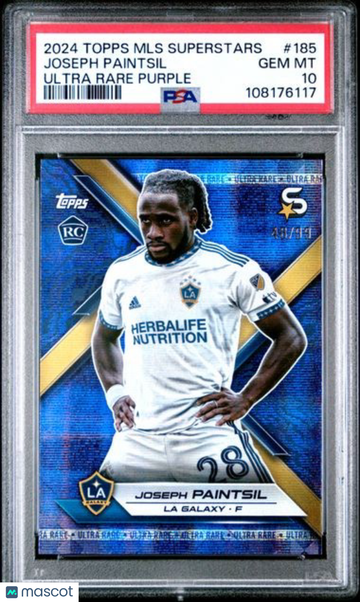 2024 Topps MLS Superstars Joseph Paintsil #185 Ultra Rare Purple /99 PSA 10