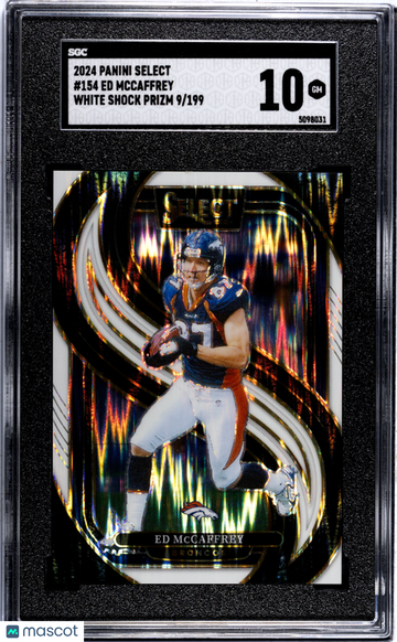 2024 Panini Select Ed Mccaffrey #154 White Shock Prizm SGC 10