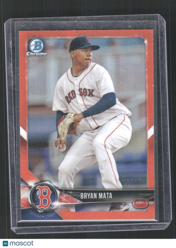 2018 Bowman Draft Bryan Mata #BD-172 Orange SN