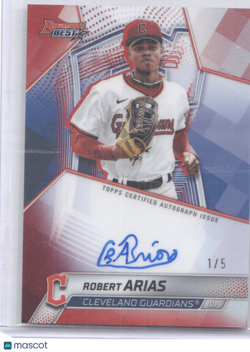 2025 Bowman's Best Autograph Robert Arias #B25-RA Red 1/5