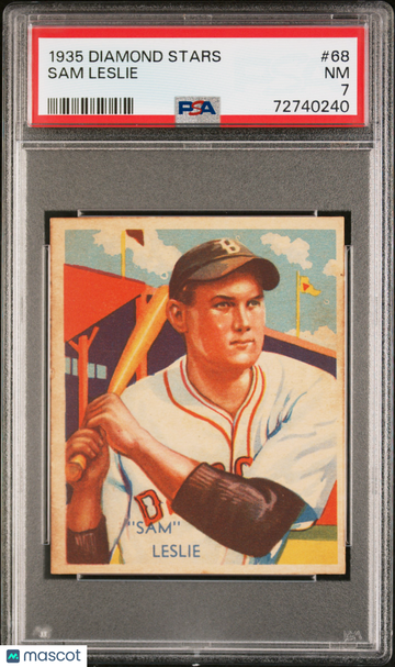 1935 Diamond Stars Sam Leslie #68 PSA 7