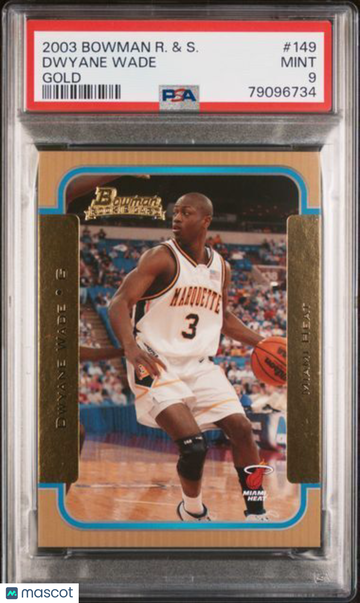 2003 Bowman Rookies & Stars Dwyane Wade #149 Gold PSA 9