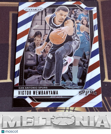 2024-25 Panini Prizm Victor Wembanyama #172 Prizms Red White and Blue