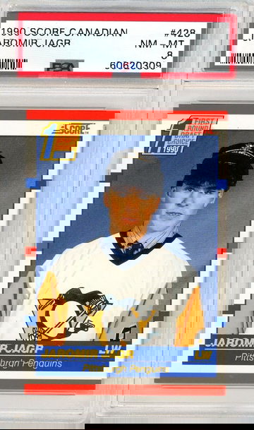 1990 Score Canadian Jaromir Jagr Rookie #428 PSA 8 P1231