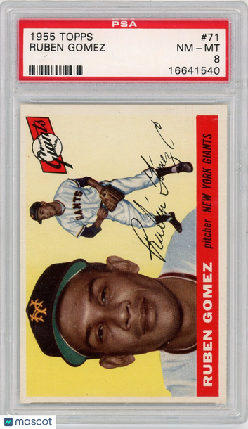 1955 Topps Ruben Gomez #71 PSA 8