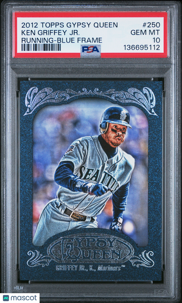 2012 Topps Gypsy Queen Ken Griffey JR. #250 Running Blue Frame PSA 10