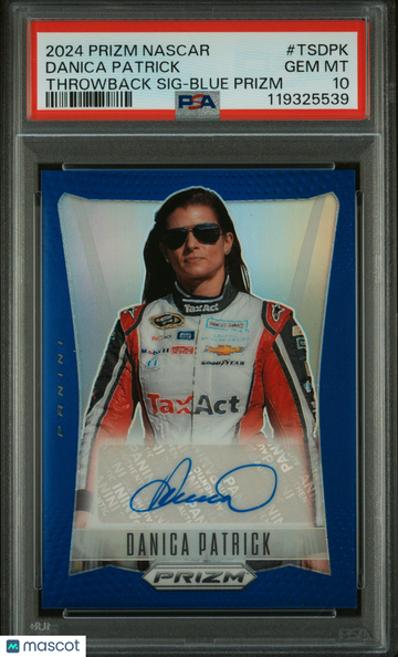 2024 Panini Prizm Nascar Throwback Signatures Danica Patrick #TSDPK Blue PSA 10