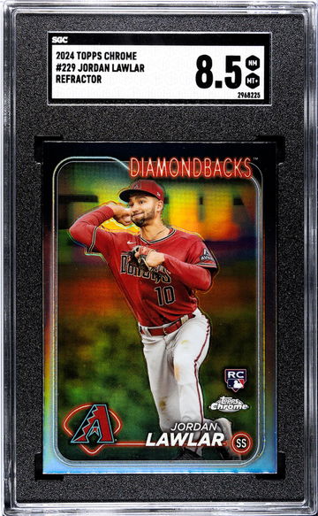 2024 Topps Chrome Refractor Jordan Lawlar #229 RC SGC 8.5