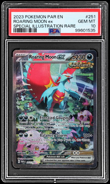 2023 Pokemon Scarlet And Violet Paradox Rift Roaring Moon EX Special Illustration Rare PSA 10