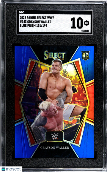 2022 Panini Select WWE Grayson Waller #143 Blue Prizm Rookie SGC 10