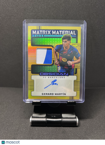 2025 Panini Obsidian Gerard Martín #MA-GMN Yellow /10 Authentic Memorabilia Memorabilia