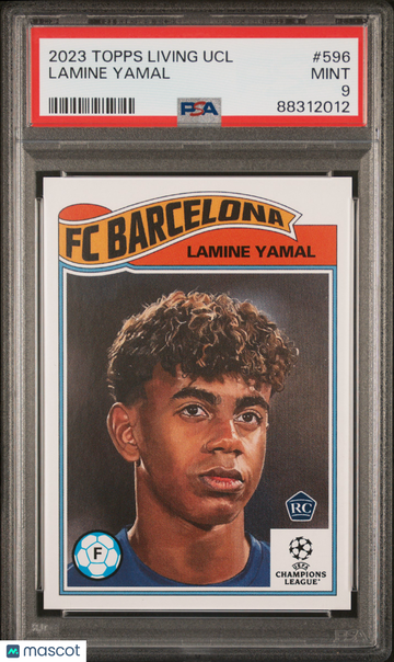 2023 Topps Living UEFA Champions League Lamine Yamal #596 PSA 9