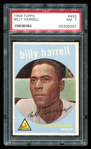1959 TOPPS #433 BILLY HARRELL PSA 7