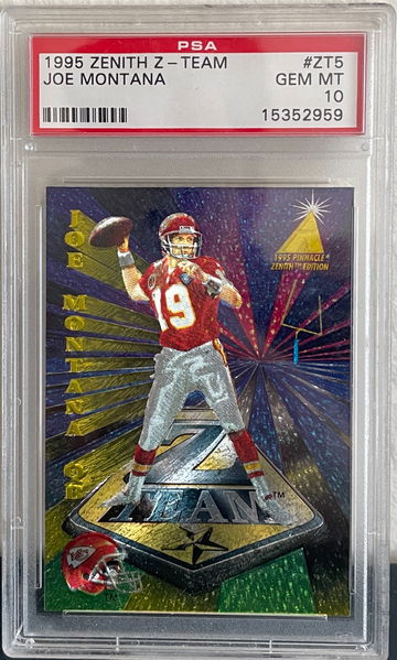 1995 Pinnacle Zenith Z-Team Joe Montana #ZT5 PSA 10 Gem Mint