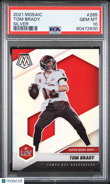 2021 Panini Mosaic Tom Brady #285 Silver PSA 10