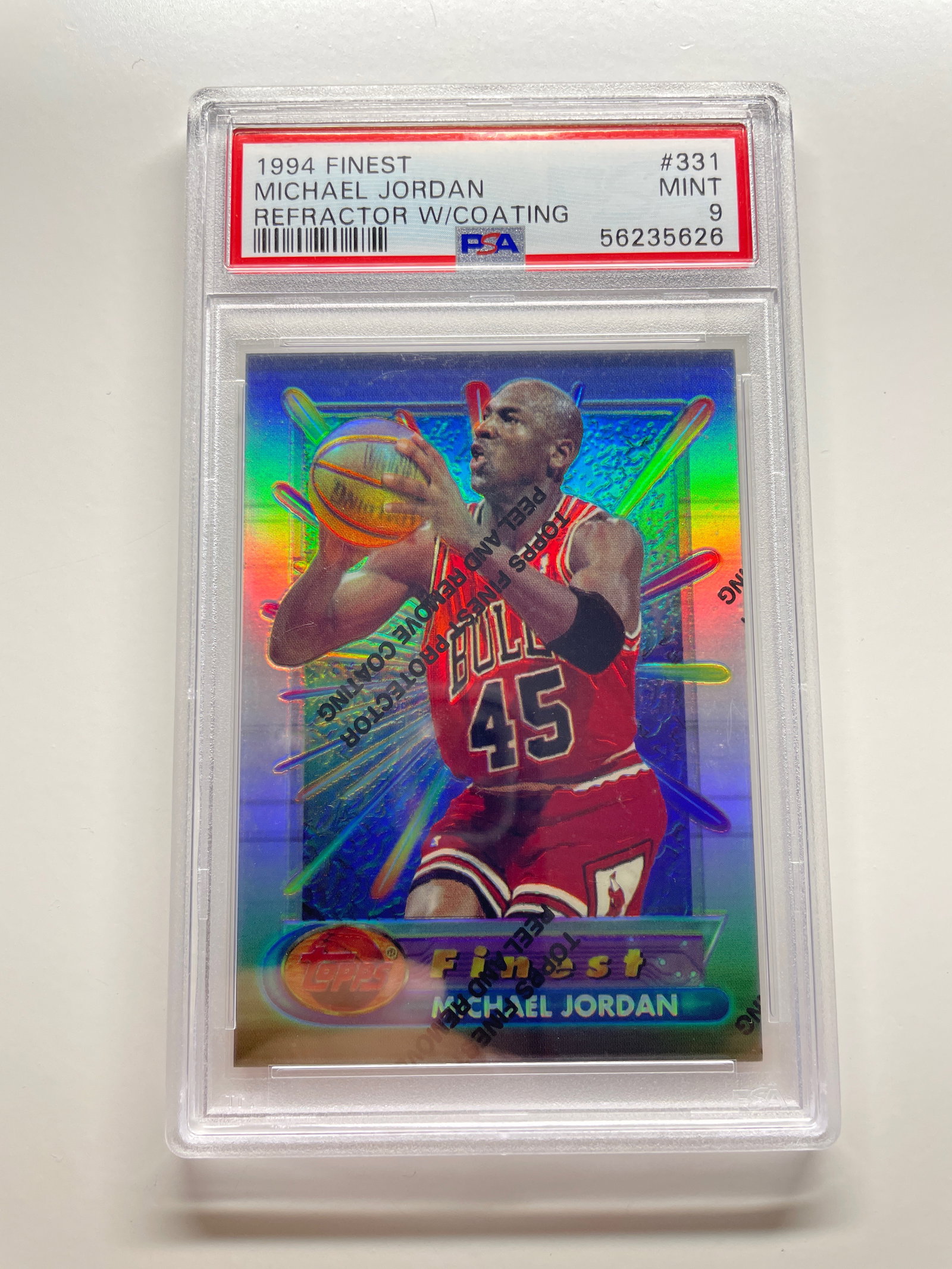 1994 Finest Michael Jordan Refractor (W/o Coating) #331 PSA 9 