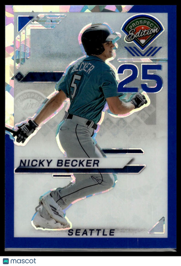 2025 Panini Prospect Edition Nicky Becker #51 Holo Prospect Ticket - Blue Ice SN