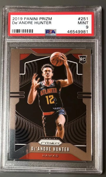 2019 PRIZM BASKETBALL De’Andre Hunter BASE PSA 9