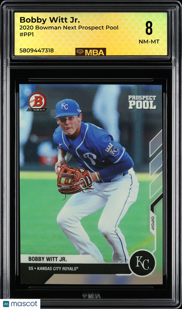 2020 Bowman Next Prospect Pool Bobby Witt Jr. #PP1 MBA 8