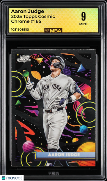 2025 Topps Cosmic Chrome Aaron Judge #185 MBA 9