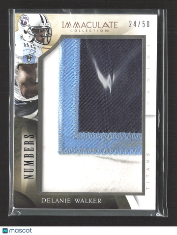 2015 Panini Immaculate Collection Numbers Delanie Walker #IM-DWA /50 Numbers Patch Memorabilia