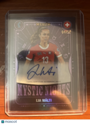 2025 Topps Merlin UEFA Women's Euro Soccer Lia Walti Purple Parallel/Variety Topps